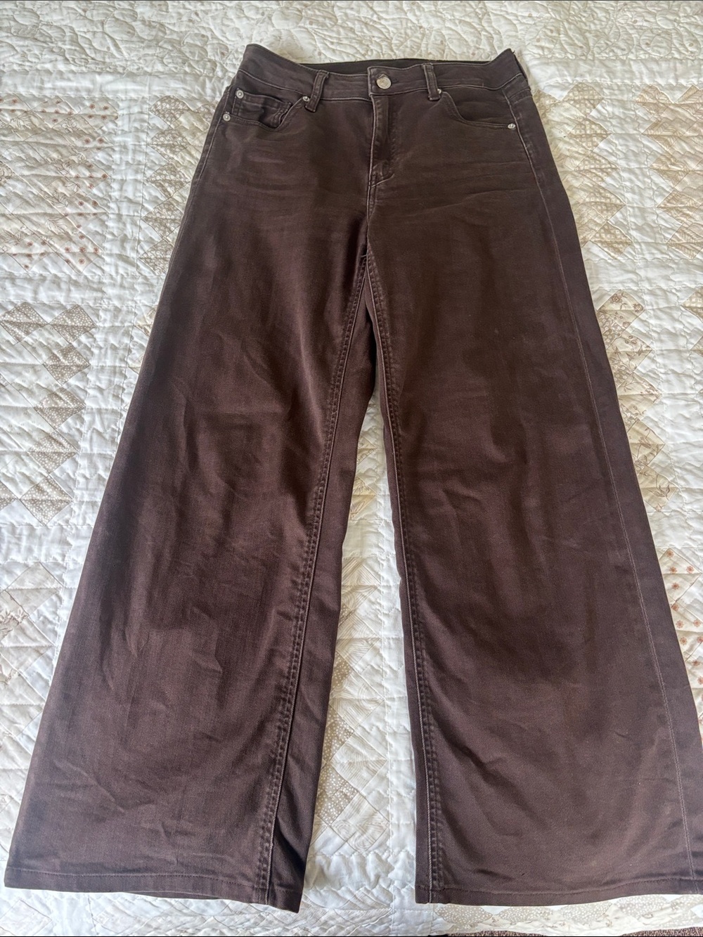 Quince Wide-Leg Jeans in Dark Brown - Picture 1 of 2